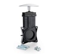 Camco 39501 RV - Valvola di scarico con manico in metallo, per sostituire facilmente le valvole di scarico usurate o danneggiate, accessori per l'installazione, colore nero