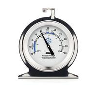 Camco 42114 - Termometro per frigorifero in acciaio resistente, monitora la temperatura interna del tuo frigorifero o congelatore, ganci o supporti da solo (42114)