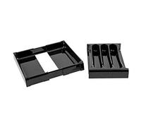 Camco 43504 RV - Vassoio per posate regolabile, colore: Nero - Organizza e memorizza facilmente le tue posate da cucina - Crea un adattamento personalizzato al tuo cassetto