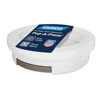 Camco 57001 Distributore di Piatti Pop-A-Plate in plastica, Ideale per spazi compatti, Camper e rimorchi, Montaggio sotto armadi o mensole, Bianco