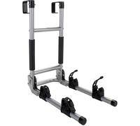 Camco Rastrelliera per Bici per Camper, Si installa Facilmente su Scale Standard per Camper, Contiene Due Biciclette contemporaneamente, Si Piega per riporlo Comodamente (51492), Nero