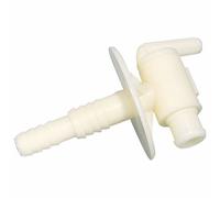 CAMCO RV Drenare Valvola Plastica Resistente Doppio Barb W/Flangia 3/8 "/ 1.3cm