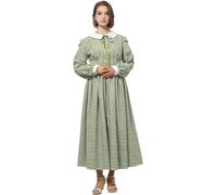 CAMDOM Abito da Donna Vintage Ottocento Costume Storico Coloniale Pioniere Lungo Vestito a Quadri Stile Guerra Civile Prateria Vittoriano