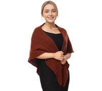 CAMDOM Sciarpa invernale da donna calda medievale vintage lavorata a maglia accogliente scialle avvolgente regalo per la festa della mamma maglione sciarpe triangolari mantello, Marrone