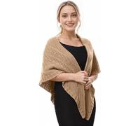 CAMDOM Sciarpa invernale da donna calda medievale vintage lavorata a maglia accogliente scialle avvolgente regalo per la festa della mamma maglione sciarpe triangolari mantello, Cachi