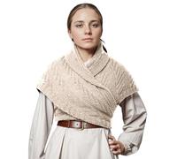 CAMDOM Sciarpa invernale da donna calda medievale vintage lavorata a maglia accogliente scialle avvolgente regalo per la festa della mamma maglione sciarpe triangolari mantello, Beige