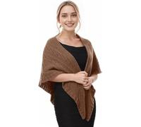 CAMDOM Sciarpa invernale da donna calda medievale vintage lavorata a maglia accogliente scialle avvolgente regalo per la festa della mamma maglione sciarpe triangolari mantello, Caff