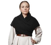 CAMDOM Sciarpa invernale da donna calda medievale vintage lavorata a maglia accogliente scialle avvolgente regalo per la festa della mamma maglione sciarpe triangolari mantello, Nero
