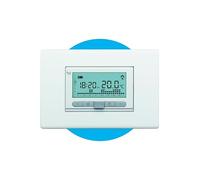 CAME TH/350, Cronotermostato Digitale da Incasso, Programmazione Settimanale, Compatibilità Estesa con Placche Civili, gestisce accensione caldaia ottimizzando i consumi, Cover Bianco