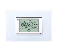 CAME Cronotermostato TH/600 da incasso a 230 V con cover bianca e display touch