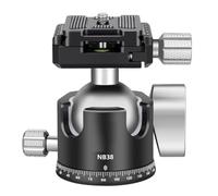 camear accessorise, Adattatore for montaggio su testa a sfera for treppiede Panorama a 360° Intaglio a U Testa a sfera da 38 mm Vite da 1/4" a 3/8" for fotocamera DSLR, carico utile 15 kg,for parts