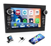 CAMECHO 2+64G 7" Autoradio per Opel Astra Antara Vectra Corsa Zafira Meriva Combo, Android 13 Wireless Carplay Radio HD Bluetooth con Android Auto GPS WIFI FM/RDS EQ +Canbus Telecamera Posteriore