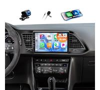 CAMECHO 2+64G Autoradio 9 Pollici per Seat Leon 2015-2018, Android 13 con Telecamera Posteriore, GPS, Wi-FI, CarPlay senza fili, Radio Bluetooth HD con Android Auto, FM, RDS