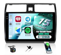 CAMECHO 4+128G 10" Autoradio per Suzuki Swift 2005-2010 con Telecamera Posteriore, Android 15 Bluetooth Radio Carplay Wireless con Android Auto FM/RDS GPS WIFI + Touchscreen HD 1280 * 720 Mirror Link