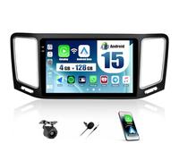 CAMECHO 4+128G Android 15 Autoradio 9 Pollici per Volkswagen Sharan 2012-2018 con Telecamera Posteriore, Wireless Carplay Android Auto Bluetooth Radio con WIFI GPS FM/RDS + Touchscreen Incell