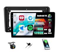 CAMECHO 4+128G Android 15 Autoradio per Audi A3 2003-2013 con Telecamera Posteriore, 9 Pollici Bluetooth Radio Carplay Wireless con Android Auto FM/RDS GPS WIFI Mirror Link +Canbus HD 1280 * 720