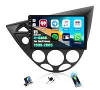 CAMECHO 4+64G 9 Pollici Android 15 Autoradio per Ford Focus1998-2005 con Telecamera Posteriore, IPS Touchscreen Bluetooth Radio con Wireless Carplay Android Auto FM/RDS WIFI GPS