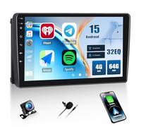 CAMECHO 4+64G 9 Pollici Autoradio per Ford Transit 2009-2016 Focus 2005-2008 con Telecamera Posteriore con DSP, Android 15 Wireless Carplay Bluetooth HD Radio con Android Auto GPS WIFI FM/RDS +Canbus