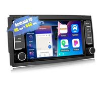 CAMECHO 4+64G Carplay Android 15 autoradio per VW Touareg Transporter T5 Multivan 2004-2011 con Carplay Android Auto Bluetooth 5.0, 7 Pollici Doppio Din con GPS WIFI DSP FM/RDS SWC e USB
