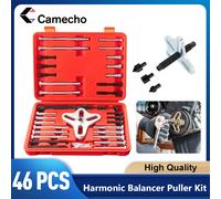 Camecho 46Pcs Kit estrattore bilanciatore armonico rimozione volano rimozione puleggia albero motore Set tirante volante