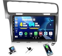 CAMECHO [4G+64G] Android 13 Autoradio per VW Golf 7 MK7 2013-2018 con Wireless Carplay Navi GPS, 10" Stereo 2 Din con Display Bluetooth 5.0 FM/RDS Mirror Link SWC+Telecamera Posteriore+Canbus+Mic