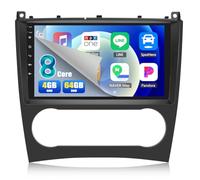CAMECHO 4GB+64GB 8 Core Android 13 Autoradio per Mercedes Benz Classe C W203,W209 C180, C200(2005-2009), Senza Fili Carplay Android Auto,9 Pollici 2 Din Bluetooth 5.0 con GPS WIFI 32EQ DSP+Mic