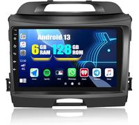 CAMECHO [6+128G 8-Core] Android 15 Autoradio per Kia Sportage 3 III SL (2010-2016) con DSP Carplay senza Fil, 9" Stereo con Schermo Bluetooth Stereo Auto GPS WiFi FM/RDS Mirrorlink 2USB+SWC+Mic