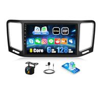 CAMECHO 6+128G 8 Core Android 15 Autoradio per VW Sharan II 7N Seat Alhambra II 2012-2015, 9 Pollici Radio con Bluetooth GPS WIFI Wireless Carplay Android Auto FM/RDS 32EQ DSP +Telecamera Posteriore