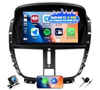 CAMECHO 7 Pollici 2+64G Wireless Carplay Autoradio per Peugeot 207 2008-2014, Android 13 HD Touchscreen Bluetooth Radio con Android Auto WIFI FM/RDS GPS Mirror LInk +Canbus Telecamera Posteriore