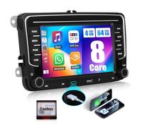 CAMECHO 8 Core 4+64G Android 13 Autoradio pour VW Golf 5 6 Tou-ran Polo avec CarPlay Android Auto DSP, 7 Pollici HD Touchscreen mit WiFi GPS Mirror Link Bluetooth 5.0 FM/RDS 32EQ USB Type-C