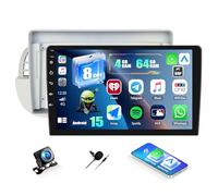 CAMECHO 8-Core 4+64G Android 15 Autoradio per Fiat 500 2007-2015 con DSP, 9 Pollici Qualcomm Wireless Carplay Radio con Bluetooth Android Auto GPS WIFI FM/RDS +Telecamera Posteriore