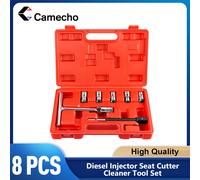 Camecho 8 pezzi taglierina per sedile iniettore diesel per auto rimozione carbonio strumento di riparazione pulito accessori automobilistici universali