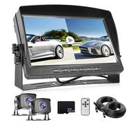 CAMECHO 9 pollici AHD 1080P DVR Kit Telecamera posteriore di Retromarcia Auto con 2*IP69 Impermeabile Telecamera Posteriore Visione notturn 2 * 10m Cavo per Camion/Autobus/RV