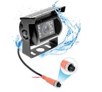 CAMECHO AHD/CVBS Telecamera Retromarcia Visione Notturna a Infrarossi Senza Linea Guida Senza Cambiamento di Colore Impermeabile 4 pin Aviation Connettore Telecamera Posteriore per Bus/RV/Camion