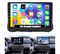 CAMECHO Autoradio Android 13 con Navigatore Satellitare per Renault Sandero 2019-2024, Autoradio Doppio Din da 10'' Schermo Touchscreen Bluetooth FM/RDS Mirror Link WiFi SWC+Telecamera Posteriore