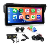 CAMECHO Senza Fili Schermo Carplay Per Moto, 8.1 pollici Navigatore Moto con IP68, CarPlay/Android Auto Senza Fili, Bluetooth | HD 1600x600, Montaggio Universale