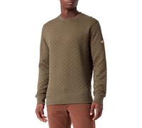 camel active 409445/8W20 Maglione, Verde Oliva/Marrone, S Uomo