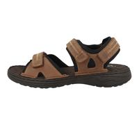 camel active 58TRA01 Sandali Uomo Neri Riemchen in Pelle Con Strappo