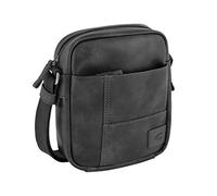 camel active bags Laos Borsa a Tracolla da Uomo, piccola, Nero, 19 x 7 x 23, Portafoglio (Formato jeans)