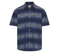 Camel active Camicia Uomo Corta Regular Fit Blu a Righe 7S52 409252 48 Scuro