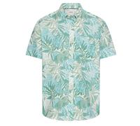 Camel active Camicia Uomo Manica Corta Regular Fit Floreale Blu Verde 90 Lag