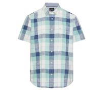 Camel active Camicia Uomo Regular Fit Maniche Corte Blu Azzurro Kariata 42