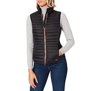camel active Gilet Trapuntato Corto E Leggero Con Polsini Elastici, Gilet Donna, Nero, 46