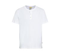 Camel Active Herren T-Shirt Henley Bianco Uni 9T84 409474 01 WHITE