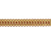 Camel Gold, Beachwood Gold, Dark Rust 1" Frangia Con Nappine [6 Yarde]