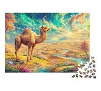 Camel on Dune Beside A River Puzzle Da 1000 Pezzi Desert-style Camel Sfida Di Ingegno Per Tutte Le Età 70x50cm/1000pcs