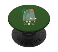 Camel Riders nel deserto del Medio Oriente Emirati Arabi Uniti Dubai Viaggio PopSockets PopGrip Adesivo