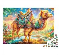 Camel with Ornate Saddle by River Puzzle Da 1000 Pezzi Desert-style Camel Gioco Classico Per Bambini E Adulti, Riciclato 52x38cm/1000pcs