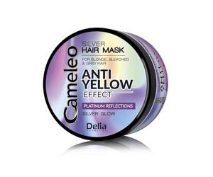 Cameleo - Maschera Tonificante Argento - Contro le Sfumature Gialle - Trattamento Viola e Protezione del Colore per Capelli Biondi e Grigi - Toni Platino - Protezione UV - Senza Parabeni - 200ml