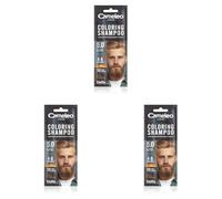 Cameleo Men - Shampoo Colorante - Marrone Chiaro - Capelli, Barba, Baffi - Rinfresca - Dura da 4 a 6 Lavaggi - Applicazione facile e veloce - Estratto di Noce - 15 ml (Confezione da 3)